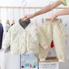 Clothing Sets 2023 Baby Winter Super Keep Warm Clothes Children Girls Long Sleeve Coats Pants 2 Pcs. Set