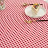 Table Cloth TABLECLOTH AROUND Cotton Linen Tassel Tablecloth Plaid Round Red Striped Lattice Map Wedding Cover 231019