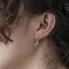 Boucles d'oreilles à tige élégantes avec lettres dorées antiques pour femmes, européennes, américaines, populaires, mode classique, logo de créateur, boucles d'oreilles alphabet, bijoux cadeau de mariage