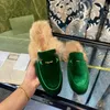 Designer Princetown Shearling Bee Fleur Tiger Star Mocassin Mule Laine Slide Sandale Femme Pantoufle En Cuir Mules Plates Slip sur Marque Velours Fourrure Sandales Dos Nu