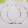 Hela 925 Sterling Silver Simple Big Circle Earrings925 Silver 50mm Round Hoop Earrings Jewelry 925 Women's Jewelry317M