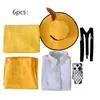 Le masque de film Jim Carrey Cosplay Costume Unisexe Unisex Yellow Uniform Tenues