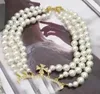 Designer Collier en orbite de luxe Perle multicouche Collier de luxe Collier Clavicule Baroque Colliers de perles femmes