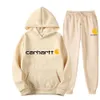 2023 New Men's and Women's Sweater Hoodies Fashion Designer Brand Cahart Carthart Two Piece Mango Letter Plush Qgbo