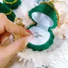 Pochettes à bijoux Collier Bague Boîte-cadeau Présentoir Ornement de Noël pour proposition de fiançailles Cérémonie de mariage Cadeaux d'anniversaire Y08E