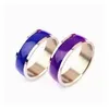 Band Rings Wholesale Bk Lot 36Pcs 6Mm Real Stainless Steel Mood Fashion Jewelry Mticolor Change Color Brand Inside Polished Drop Del Dh57O