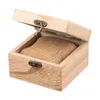 Titta på lådor Fall Travel DIY ommålad träklocka fodral Square smycken Display Box Chest Packing Box Single Slot Wood Watch Box Storage Holder 231020