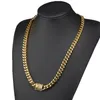 Catene Granny Chic 12mm Largo Arrivo Uomo Colore oro Acciaio inossidabile Miami Curb Collana a catena cubana Gioielli 16 "-40"