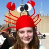 Breda brimhattar hink söt rolig krabba hatt tecknad cosplay headwear game evenemang prestation halloween festklädning dräkt 231019