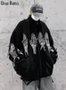Мужские пуховые парки Una Reta Lambs Шерстяные куртки для мужчин Уличная одежда с принтом Зимняя одежда Хип-хоп Теплая пара хлопковых пальто большого размера 231020