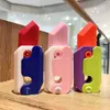 Ny 3D-rädislig fjäril Knife Straight Jump Högkvalitativ Gravity Mini Keychain Barn Dekompression Push Toy Gift Surprise