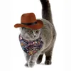 Dog Apparel Pet Cowboy Clothing Cat Hat Puppy Adjustable Suitable For Small Dogs And Cats Birthday Party Po Shoots