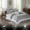 Sängkläder sätter Malcom Cozy Comforter Set Modern Trendy Design hela säsongen ner Alternativ matchande Shams El Gray King 231020