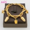Bangle Luxury Bead Design Stainless Steel Bangle Chain for Women 18K Gold Plated Bracelet Dubai Arba Jewelry Wedding Bridal Daily Wear 231019