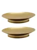 Titulares de vela 2pcs para casa para mesa de pilar decoração de festa pequena bandeja dourada de casamento de casamento de casamento de salas de jantar redondo cafe