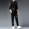 Men's Tracksuits High Quality Autumn Winter Casual Mens Set Long Sleeve Sweatshirts Sweatpants Outfit Streetwear Men 2 Piece