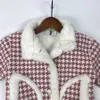 Luxury Rabbit Hair Jacket For Boys and Girl Winter Baby Warm Coats Storlek 90-140 cm rutiga Full Print Kids outwear Oct15