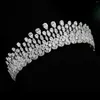 Haarspeldjes 5.3 cm Klassieke Zirconia Bruiloft Tiara vrouwen Kristal Groot Voor Bruid Prom Party Hoofd Accessoires GS0323