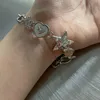 Braccialetti a maglie Tutti abbinati Conchiglia Stelle Cuore Moda Dolce braccialetto regolabile per donna Temperamento Coppia gioielleria di lusso