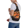Sacs Duffel Orange Basketball Chest Bag Rétro Portable Out Cross Multi-Style