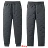 Herenbroeken Winter Zipzakken Dikke Fleece Zietbakken Mannen Joggers Zwart grijs Down Katoen Warm mannelijke waterdichte thermische broeken 1156ESS