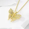 Chaînes Mode Brillant Zircon Papillon Collier Clavicule Chaîne Pendentif Bijoux Pour Dames Cadeau