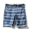 Shorts pour hommes Mens Navy Rayé Summer Mode Casual Coton Slim Bermuda Masculina Beach Joggers Pantalon PT-310