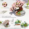 Blokken Mini Bonsai Bouwstenen Bloem Succulent Kersenbloesem Ingemaakte Model Ornamenten DHZ Kindermontage Speelgoed Meisje Geschenk R231020