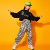 Scene Wear Hip Hop Costumes For Girls Jazz Dancing T Shirt Pants Kids Ballroom Clothes Outfits Prester Dance Competition Costume Suit