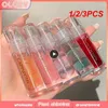 Lip Gloss 1/2/3PCS Eistee Spiegel Glasur Wässrig Wasserdicht Dauerhafte Transparente Gelee Flüssigkeit Lippenstift Womon schönheit Make-Up