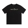 camiseta de camisa de camiseta masculina T-shirts de moda de manga curta Chenille Tracksuit Black Cotton London Streetwear S-2xl