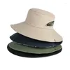 Bérets chapeau à grand bord pour hommes, Protection UV avec capuchon à ficelle, escalade, randonnée, vacances, accessoire de pêcheur pour l'extérieur