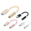 100st Typc till hörlurkabeladapter USB Typ C USBC Man till Aux Audio Female Jack för Xiaomi 6 Mi6 Letv 2 Pro 2 Max2 ZZ