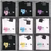 Tasarımcı Moda Giysileri Pa Tees Tshirts Mektup Baskılı Omuz Damla Kısa Kollu T-Shirt Angles Palmses Erkekler Kadınlar Saletj2r için gevşek çift trend