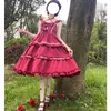 Abiti da festa Vintage carino senza maniche morbido ragazza Lolita Dress Kawaii dolce volant rosa fionda donna 2023 estate Baby Doll Bow vestito estivo