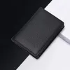 Titulares de cartão Homens Minimalista Titular Luxo Genuíno Couro Business Wallet Slim Bolsa Fina Mini Pequena ID para