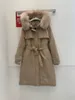 Casaco de inverno quente para baixo casaco de pele feminino jaquetas de penas com capuz de pele de raposa