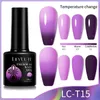 Nagellack LILYCUTE Pink Purple Thermal Gel 3 Farben Temperatur Farbwechsel Soak Off UV Maniküre Langlebig 231020