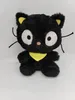 Vente chaude nouveau gros chocolat chat en peluche poupée mignon chat noir en peluche jouet enfants cadeau de noël gratuit UPS/DHL