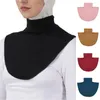 Bow Ties Women Turtleneck Fake Collar Solid Color Mock False High Neck Cover Löstagbar krage Elastisk slinga halsduk