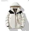 piumino giacca invernale piumino donna uomo Parka con cappuccio stampa di lettere Coppia abbigliamento giacca a vento cappotto spesso