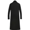 Men's Wool Blends Men Black Long Coat Thicken Trench Cashmere HighQuality Woolen Overcoat Parka 231020