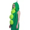 cosplay Eraspooky Divertente Festa di Halloween per adulti Green Pea Pod Costume Donna Cosplay Tuta con cappuccio Carino vestiti di Natalecosplay