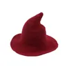 Berets Womens Witch Hat Wool Wool Wool for Halloween Party Cosquerade Cosplay Assume and Daily