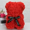 Faux Floral Greenery Romantic Valentines DayCreative Eternal Flower Rose Bear Christmas Gift Hug Wedding Decoration 231019