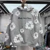 24SS Designer Hoodie Denim Tear Falection Mens Readymade Denim Tears Flower Puff Printed Distressed Hoodie Sweatshirt Men Top Pullover ya