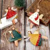 クリスマスの装飾Zollor 4ピースクリスマスメタルコーナーツリー装飾クリスマスツリーの装飾用リネンスリング付き小さな天使x1020