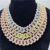 Hot Koop 20mm 16 "18" 20 "22" 24 Inches Hip Hop Bling Sieraden Mannen ketting Vvs Baguette Moissanite Iced Out Cubaanse Ketting