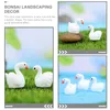 Décorations de jardin 40 pcs artisanat bonsaï aménagement paysager décor statue mini résine animaux simulation figurines de cygne statues blanches amoureux