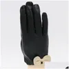 Fünf-Finger-Handschuhe, Fünf-Finger-Handschuhe, Schmetterling, Damen, echtes Leder, Touch, perforiert, dünner Abschnitt, Schaffell, Fahren, Handgelenk, Winter, M, Dhkiv